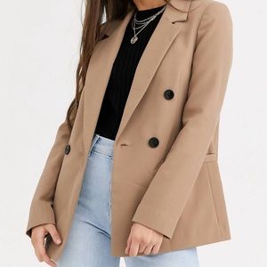 River Island Classic Blazer in Camel